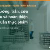 Sàn, tường, trần, cửa đạt chuẩn thực phẩm trong nhà máy chế biến, bài 8 hành trình xây nhà máy