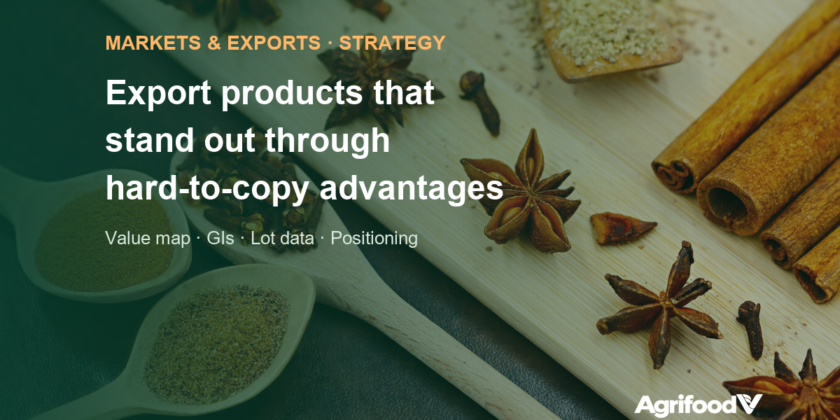 How agricultural exports stand out: hard-to-copy advantages and GIs