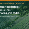 Raw-material growing areas: area, harvest calendar and growing-area codes – AgrifoodV