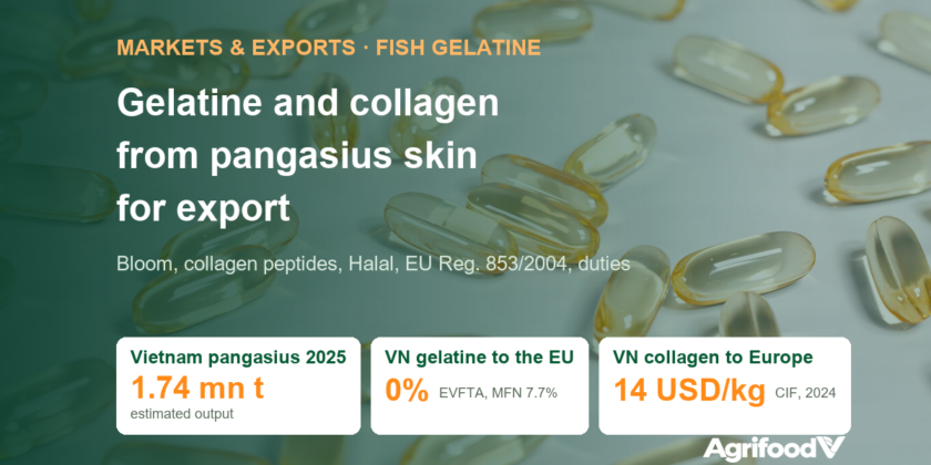 Vietnam Fish Gelatine and Collagen from Pangasius Skin: Markets, Tariffs, Standards