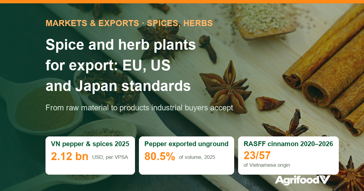 Spice and Herb Processing Plants in Vietnam: Meeting EU, US and Japan Standards