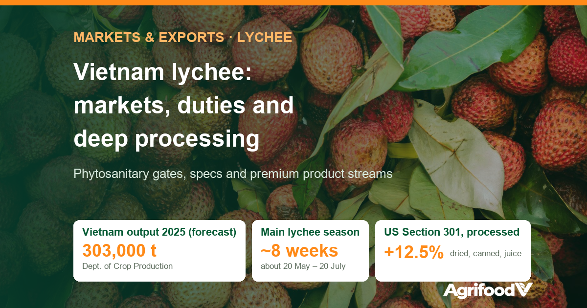 Vietnam Lychee Export: Markets, Duties, Standards and Deep Processing